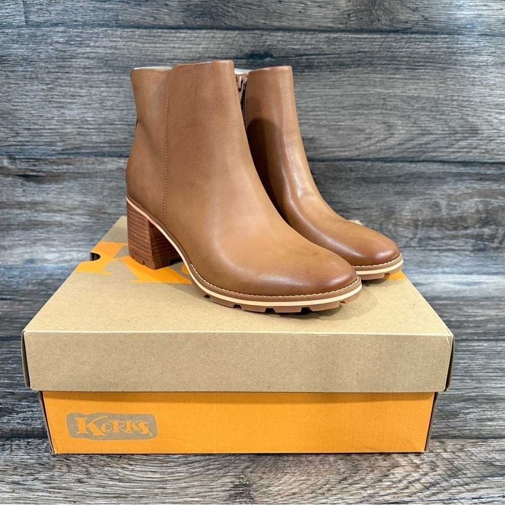 KORKS Chandler Heeled Bootie LIGHT TAN NEW SZ 8.5